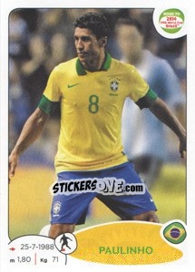 Sticker Paulinho - Road to 2014 FIFA World Cup Brazil n. 11 - Panini