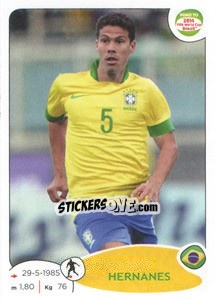 Sticker Hernanes - Road to 2014 FIFA World Cup Brazil - Panini