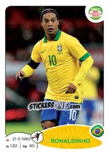 Sticker Ronaldinho - Road to 2014 FIFA World Cup Brazil - Panini