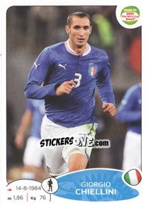 Sticker Giorgio Chiellini - Road to 2014 FIFA World Cup Brazil n. 21 - Panini