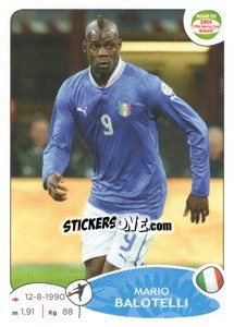 Sticker Mario Balotelli - Road to 2014 FIFA World Cup Brazil - Panini