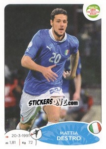 Sticker Mattia Destro - Road to 2014 FIFA World Cup Brazil n. 32 - Panini