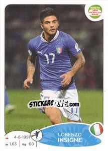 Figurina Lorenzo Insigne - Road to 2014 FIFA World Cup Brazil - Panini