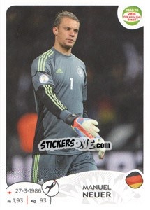 Sticker Manuel Neuer - Road to 2014 FIFA World Cup Brazil n. 37 - Panini