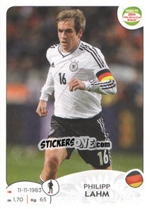 Sticker Philipp Lahm - Road to 2014 FIFA World Cup Brazil n. 38 - Panini