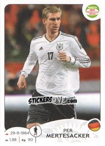 Figurina Per Mertesacker - Road to 2014 FIFA World Cup Brazil - Panini