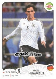 Sticker Mats Hummels - Road to 2014 FIFA World Cup Brazil n. 40 - Panini