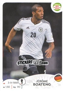 Sticker Jérôme Boateng - Road to 2014 FIFA World Cup Brazil - Panini