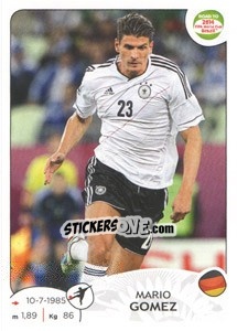 Sticker Mario Gomez - Road to 2014 FIFA World Cup Brazil n. 53 - Panini