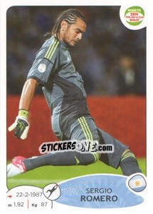 Sticker Sergio Romero - Road to 2014 FIFA World Cup Brazil n. 55 - Panini