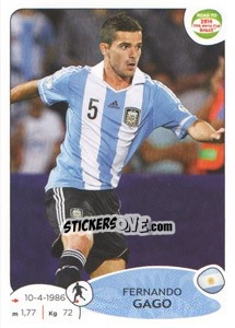 Cromo Fernando Gago - Road to 2014 FIFA World Cup Brazil - Panini