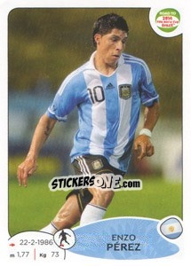 Sticker Enzo Pérez - Road to 2014 FIFA World Cup Brazil n. 66 - Panini