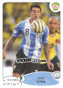 Cromo José Sosa - Road to 2014 FIFA World Cup Brazil - Panini