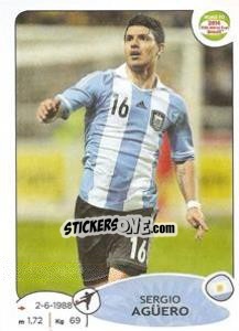 Sticker Sergio Agüero - Road to 2014 FIFA World Cup Brazil n. 69 - Panini
