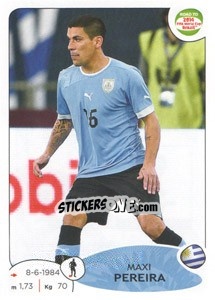 Sticker Maxi Pereira - Road to 2014 FIFA World Cup Brazil n. 78 - Panini