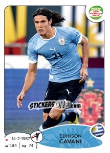 Sticker Edinson Cavani - Road to 2014 FIFA World Cup Brazil n. 86 - Panini