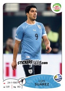 Sticker Luis Suárez - Road to 2014 FIFA World Cup Brazil n. 89 - Panini