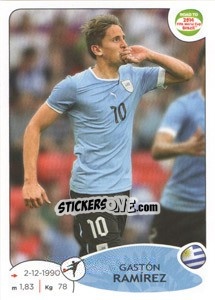 Sticker Gastón Ramirez - Road to 2014 FIFA World Cup Brazil n. 90 - Panini