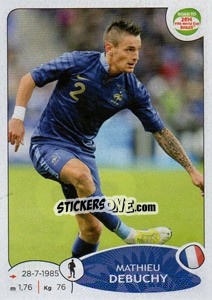 Sticker Mathieu Debuchy - Road to 2014 FIFA World Cup Brazil n. 92 - Panini