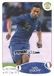 Sticker Gaël Clichy - Road to 2014 FIFA World Cup Brazil - Panini