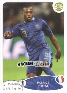 Sticker Patrice Evra - Road to 2014 FIFA World Cup Brazil n. 95 - Panini