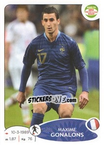 Cromo Maxime Gonalons - Road to 2014 FIFA World Cup Brazil - Panini