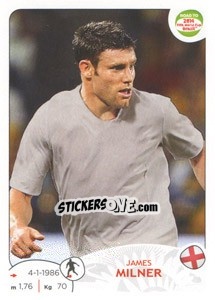 Sticker James Milner - Road to 2014 FIFA World Cup Brazil n. 115 - Panini