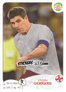 Cromo Steven Gerrard - Road to 2014 FIFA World Cup Brazil - Panini