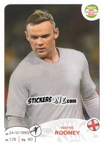 Sticker Wayne Rooney - Road to 2014 FIFA World Cup Brazil n. 124 - Panini