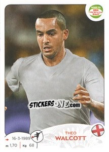 Sticker Theo Walcott - Road to 2014 FIFA World Cup Brazil n. 125 - Panini