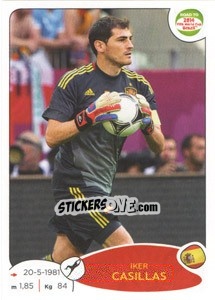 Sticker Iker Casillas - Road to 2014 FIFA World Cup Brazil n. 127 - Panini