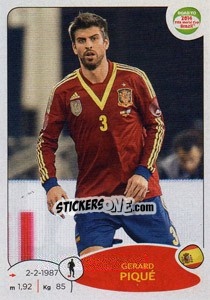 Sticker Gerard Piqué - Road to 2014 FIFA World Cup Brazil n. 128 - Panini