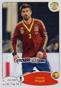 Sticker Gerard Piqué - Road to 2014 FIFA World Cup Brazil - Panini