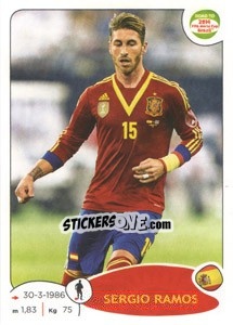 Figurina Sergio Ramos - Road to 2014 FIFA World Cup Brazil - Panini