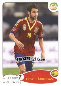 Figurina Cesc Fàbregas - Road to 2014 FIFA World Cup Brazil - Panini