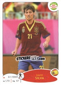 Sticker David Silva - Road to 2014 FIFA World Cup Brazil n. 139 - Panini