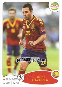 Sticker Santi Cazorla - Road to 2014 FIFA World Cup Brazil n. 140 - Panini