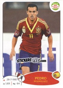 Figurina Pedro Rodríguez - Road to 2014 FIFA World Cup Brazil - Panini