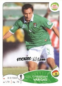 Sticker Christian Vargas - Road to 2014 FIFA World Cup Brazil - Panini