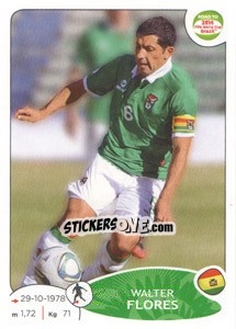 Sticker Walter Flores - Road to 2014 FIFA World Cup Brazil - Panini
