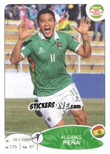 Sticker Alcides Peña - Road to 2014 FIFA World Cup Brazil - Panini