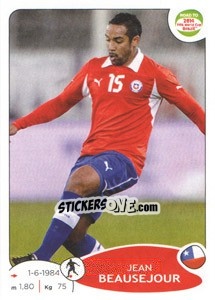 Sticker Jean Beausejour - Road to 2014 FIFA World Cup Brazil - Panini