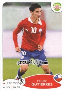 Sticker Felipe Gutierrez - Road to 2014 FIFA World Cup Brazil - Panini