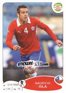 Sticker Mauricio Isla - Road to 2014 FIFA World Cup Brazil - Panini