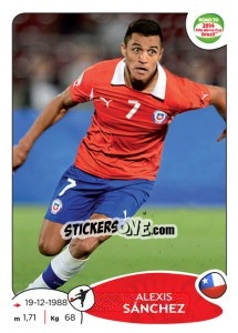 Cromo Alexis Sánchez - Road to 2014 FIFA World Cup Brazil - Panini