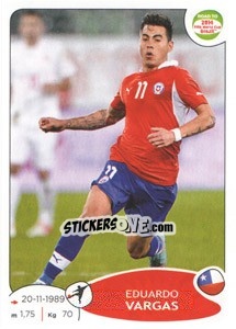 Cromo Eduardo Vargas - Road to 2014 FIFA World Cup Brazil - Panini