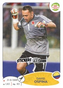 Cromo David Ospina - Road to 2014 FIFA World Cup Brazil - Panini