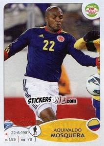 Cromo Aquivaldo Mosquera - Road to 2014 FIFA World Cup Brazil - Panini