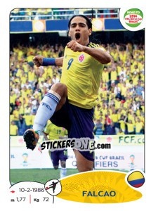 Sticker Falcao - Road to 2014 FIFA World Cup Brazil - Panini