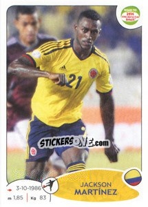 Sticker Jackson Martínez - Road to 2014 FIFA World Cup Brazil n. 186 - Panini